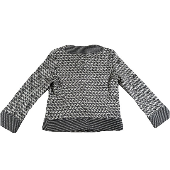 Diane Von Furstenberg Gabrielle Jacket Women's Sz 4 Knit Blue Gray Cropped - Picture 3 of 10